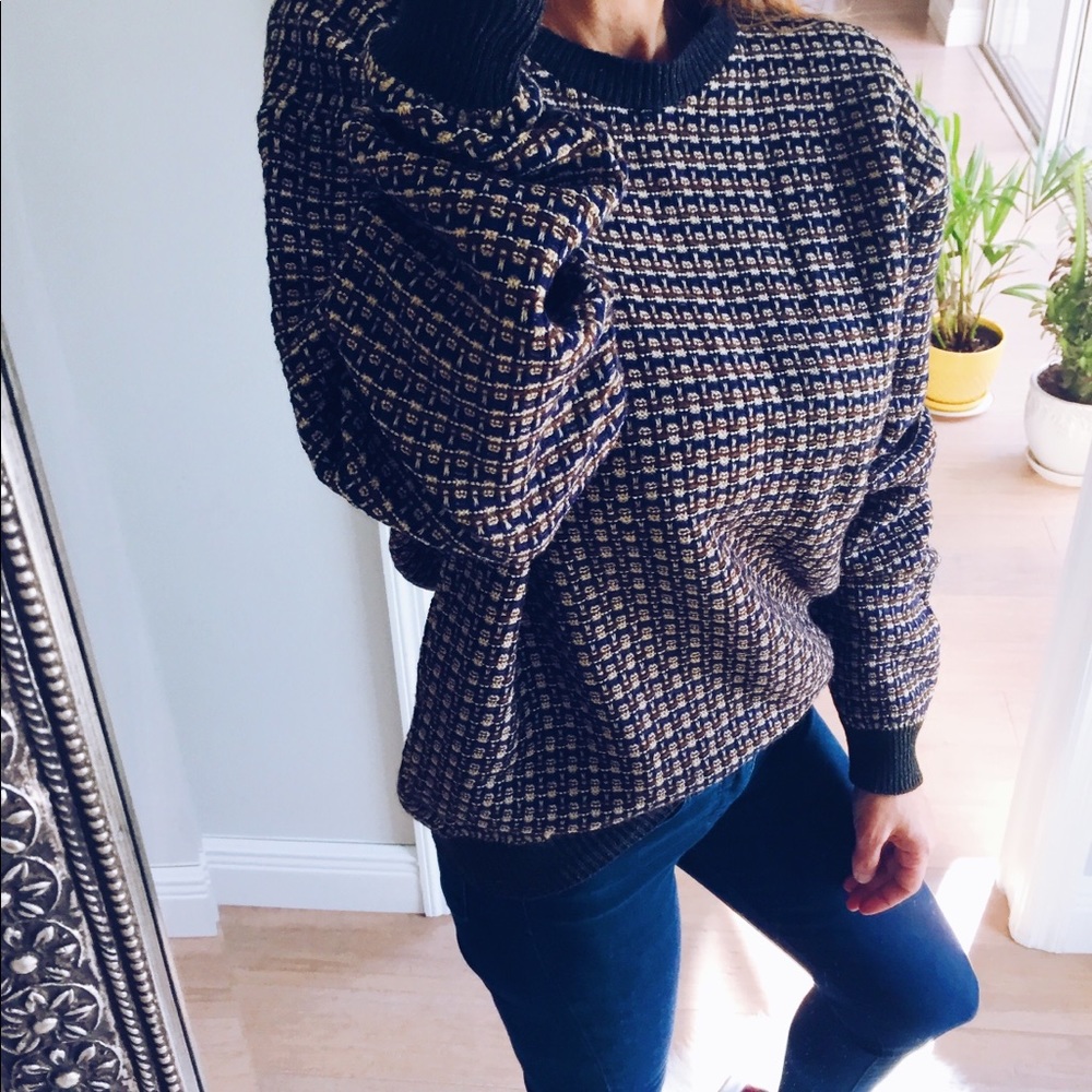 Vintage 90s Fisherman Birdseye Sweater
